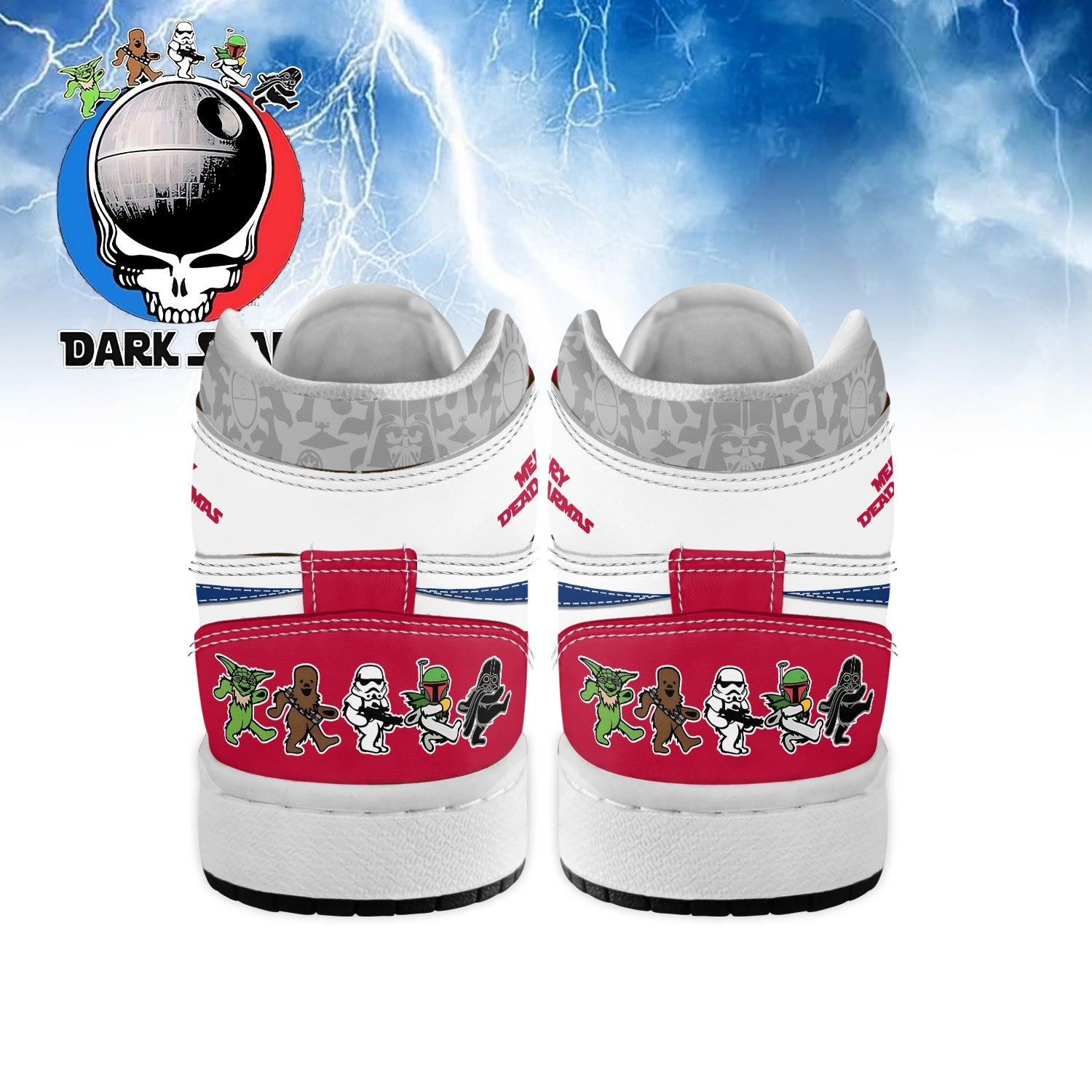 IdeaFootwear Star Wars x Grateful Dead x Christmas AJ1 High Sneakers Shoes For Men And Women